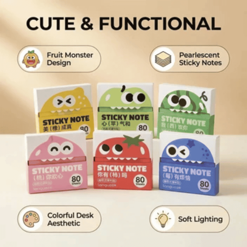 6 Boxes of Pull-Out Sticky Notes (480 Sheets)
