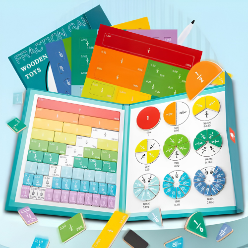 Magnetic Fraction Puzzle Book