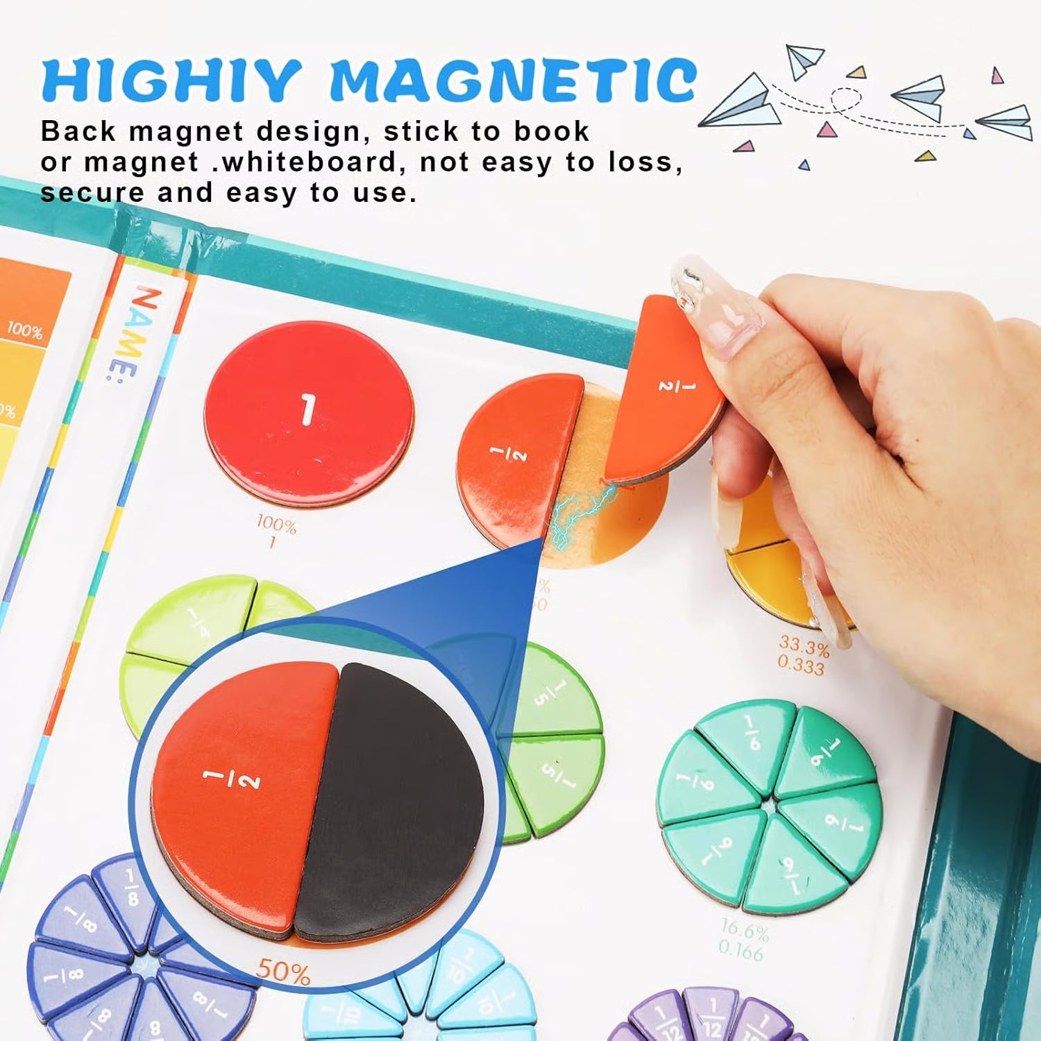 Magnetic Fraction Puzzle Book