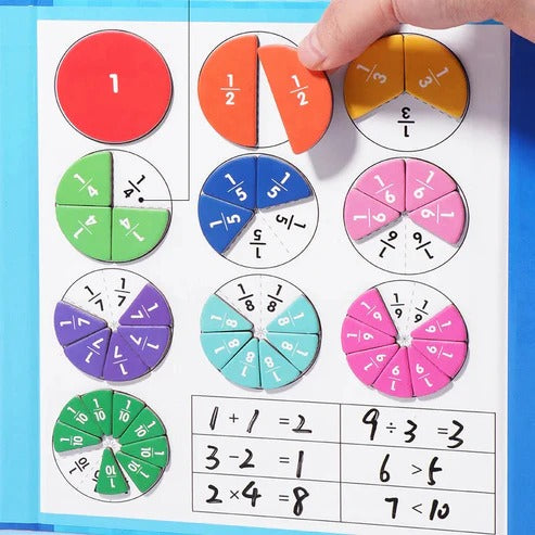 Magnetic Fraction Puzzle Book