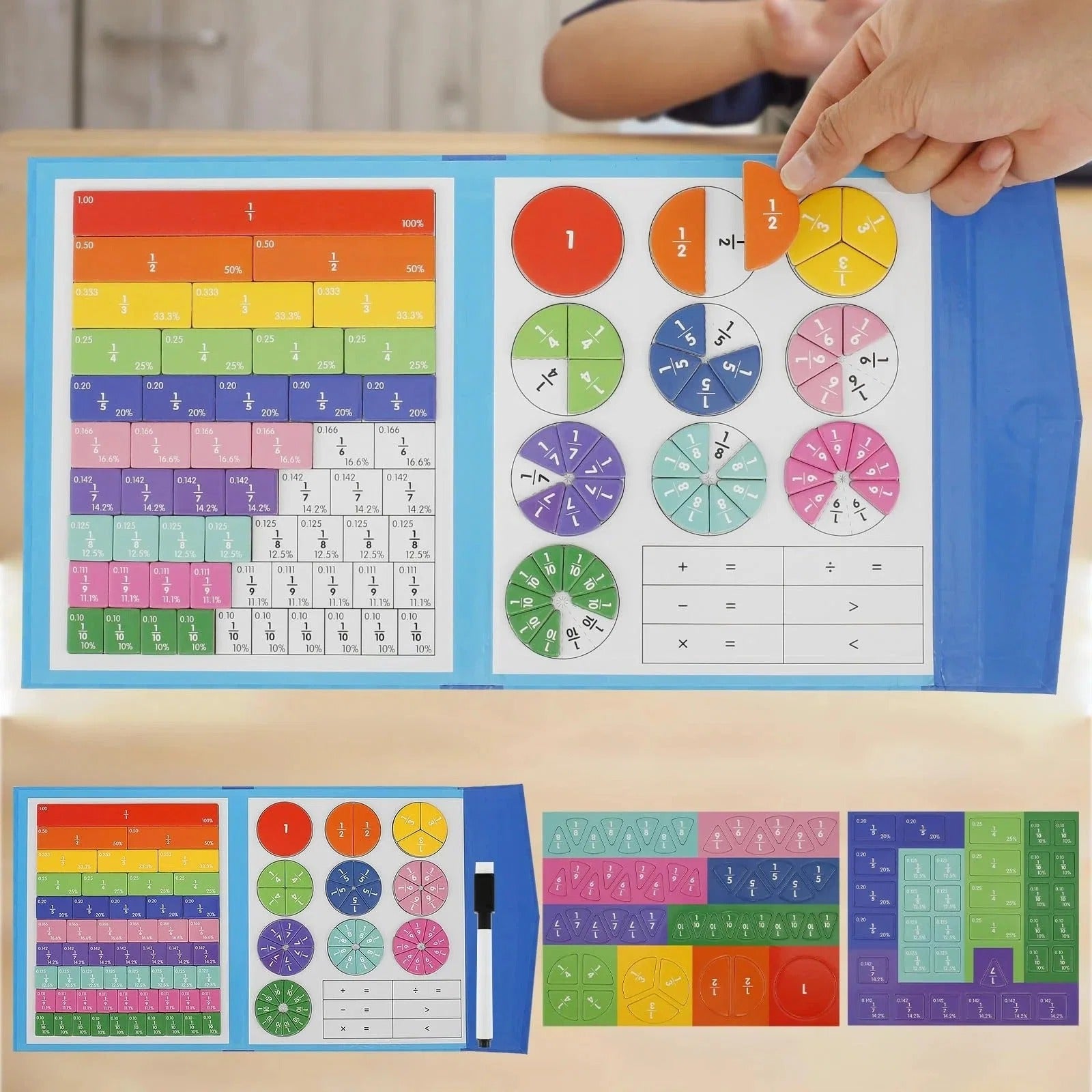Magnetic Fraction Puzzle Book
