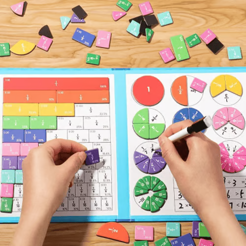 Magnetic Fraction Puzzle Book